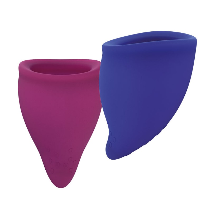 Fun Factory Fun Cup Size B Silicone Menstrual Cups - Grape & Ultramarine
